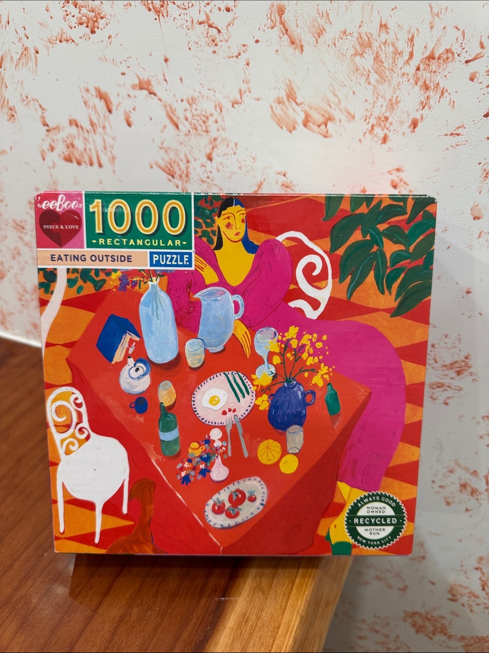 Eeboo Eating Outside - 1000 Piece Rectangular Puzzle